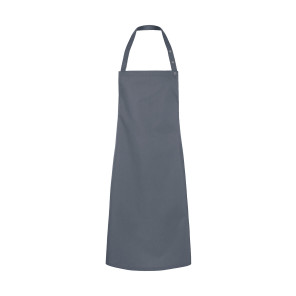 Karlowsky Bib Apron Press Stud Santorini - Dark Grey - ONE SIZE