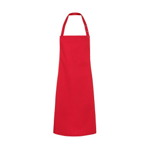 Karlowsky Bib Apron Press Stud Santorini - Red - ONE SIZE