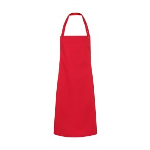 Karlowsky Bib Apron Press Stud Santorini - Red - OneSize