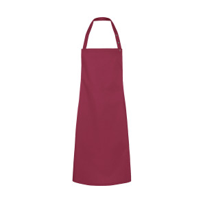 Karlowsky Bib Apron Press Stud Santorini - Red - ONE SIZE