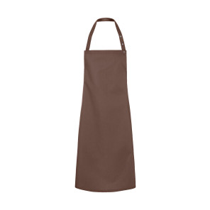 Karlowsky Bib Apron Press Stud Santorini - Brown - ONE SIZE