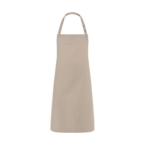 Karlowsky Bib Apron Press Stud Santorini - Beige - ONE SIZE