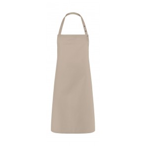 Karlowsky Bib Apron Press Stud Santorini - Sand - OneSize