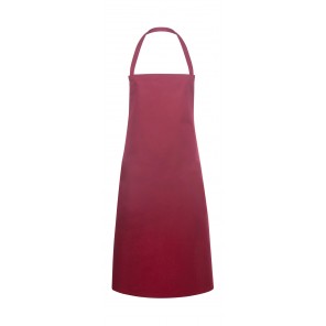 Karlowsky Basic Bib Apron Pinafore - Dark Red - OneSize