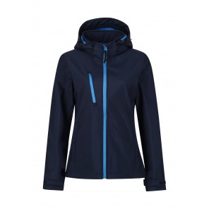 Regatta Professional Women's Venturer 3-Layer Hooded Softshell Jacket - Navy/French Blue - 10(36)