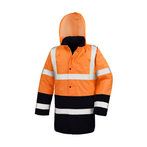 Result Safe-Guard Core Motorway 2-Tone Safety Coat - Black - 3XL