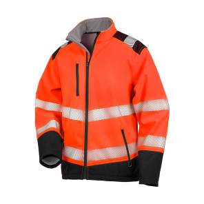 Result Safe-Guard Printable Ripstop Safety Softshell - Black - 4XL