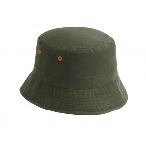 Beechfield Recycled Polyester Bucket Hat - Olive Green - L/XL