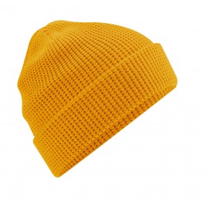 Beechfield Organic Cotton Waffle Beanie - Brown - ONE SIZE