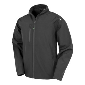 Result Genuine Recycled Recycled 3-Layer Printable Softshell Jacket - Black - 4XL