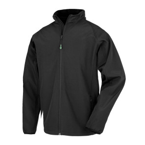 Result Genuine Recycled Men's Recycled 2-Layer Printable Softshell Jacket - Black - 2XL