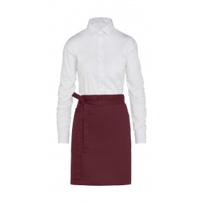 SG Accessories - BISTRO (Ex JASSZ Bistro) BRUSSELS - Short Bistro Apron with Pocket - Burgundy - OneSize