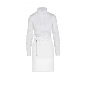 SG Accessories - BISTRO (Ex JASSZ Bistro) BRUSSELS - Short Recycled Bistro Apron with Pocket - White - OneSize