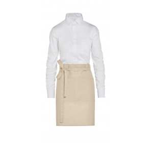 SG Accessories - BISTRO (Ex JASSZ Bistro) BRUSSELS - Short Recycled Bistro Apron with Pocket - Natural - OneSize