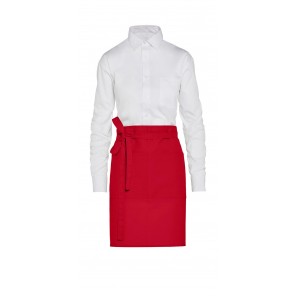 SG Accessories - BISTRO (Ex JASSZ Bistro) BRUSSELS - Short Recycled Bistro Apron with Pocket - Red - OneSize