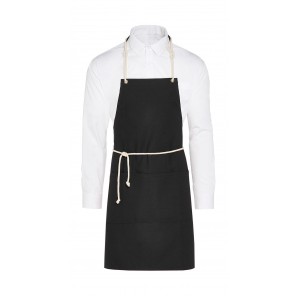 SG Accessories - BISTRO (Ex JASSZ Bistro) CORSICA - Cord Bib Apron with Pocket - Black - OneSize