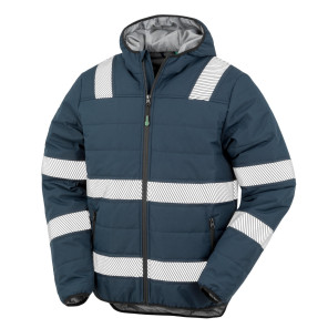 Result Genuine Recycled Recycled Ripstop Padded Safety Jacket - Navy Blue - L