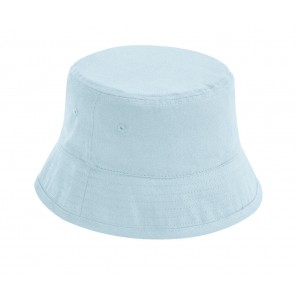 Beechfield Junior Organic Cotton Bucket Hat - Powder Blue - M/L