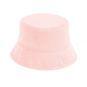 Beechfield Junior Organic Cotton Bucket Hat - Powder Pink - M/L