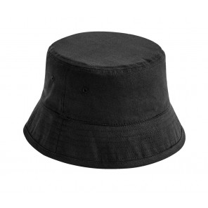 Beechfield Organic Cotton Bucket Hat - Black - S/M(58cm)