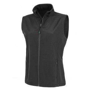 Result Genuine Recycled Women's Recycled 2-Layer Printable Softshell B/W - Black - L