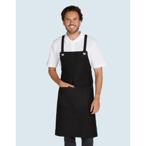 SG Accessories - BISTRO (Ex JASSZ Bistro) PROVENCE - Crossover Eyelets Bib Apron with Pocket