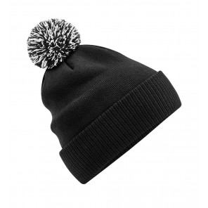 Beechfield Recycled Snowstar® Beanie - Black/White - OneSize