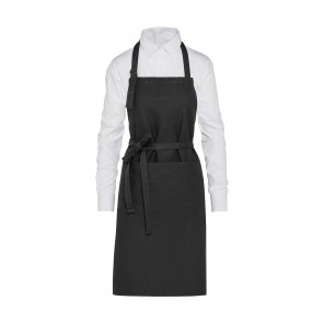 SG Accessories - BISTRO (Ex JASSZ Bistro) LISBON - Organic Heavyweight Bib Apron with Pocket - Black - ONE SIZE
