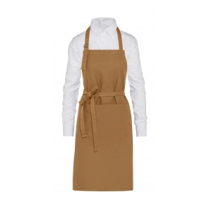 SG Accessories - BISTRO (Ex JASSZ Bistro) LISBON - Organic Heavyweight Bib Apron with Pocket - Brown - ONE SIZE