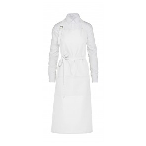 SG Accessories - BISTRO (Ex JASSZ Bistro) AMSTERDAM - Recycled Bib Apron with Pocket - White - ONE SIZE