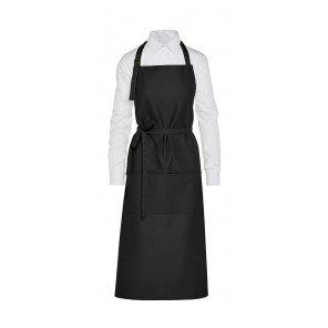 SG Accessories - BISTRO (Ex JASSZ Bistro) AMSTERDAM - Recycled Bib Apron with Pocket - Black - ONE SIZE