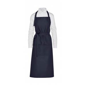 SG Accessories - BISTRO (Ex JASSZ Bistro) AMSTERDAM - Recycled Bib Apron with Pocket - Navy Blue - ONE SIZE
