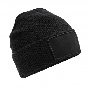 Beechfield Removable Patch Thinsulate™ Beanie - Black - OneSize