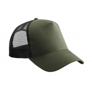 Beechfield Junior Snapback Trucker - Olive Green/Black - OneSize