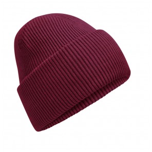 Beechfield Classic Engineered Deep Cuffed Beanie - Burgundy - OneSize