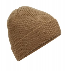 Beechfield Polylana® Ribbed Beanie - Biscuit - OneSize