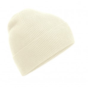 Beechfield Organic Cotton Fine Knit Beanie - Beige - ONE SIZE