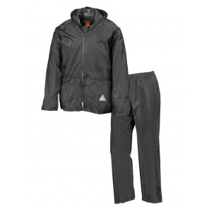 Result Waterproof Jacket/Trouser Set - Black - M