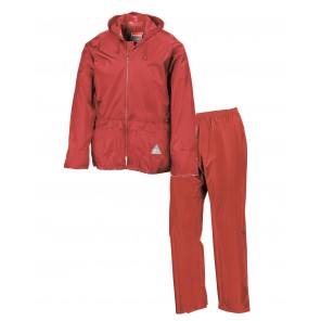 Result Waterproof Jacket/Trouser Set - Red - S
