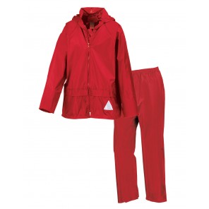 Result Junior Waterproof Jacket/Trouser Set - Red - XS(3-4/104)