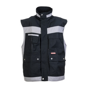 Planam Plaline Weste schwarz/zink M