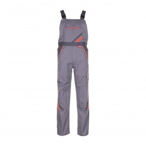 Planam Visline Latzhose zink/orange/schiefer 52
