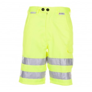 Planam Warnschutz Shorts uni gelb L