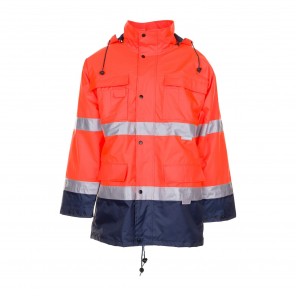 Planam Warnschutz Parka orange/marine 3XL