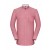 Russell Collection Men's LS Tailored Washed Oxford Shirt - Oxford Red/Cream - 4XL