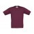 B&C Exact 150/kids T-Shirt - Burgundy - 3/4(98/104)