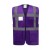 Yoko Fluo Executive Waistcoat - Purple - 3XL