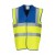Yoko Fluo 2 Band + Brace Waistcoat - Fluo Yellow/Royal Blue - S
