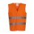 Yoko Fluo 2 Bands Waistcoat - Fluo Orange - 2XL