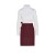 SG Accessories - BISTRO (Ex JASSZ Bistro) BRUSSELS - Short Recycled Bistro Apron with Pocket - Burgundy - OneSize
